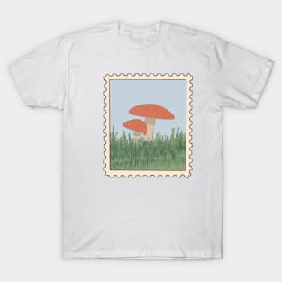 Cottagecore Mushroom Stamp T-Shirt